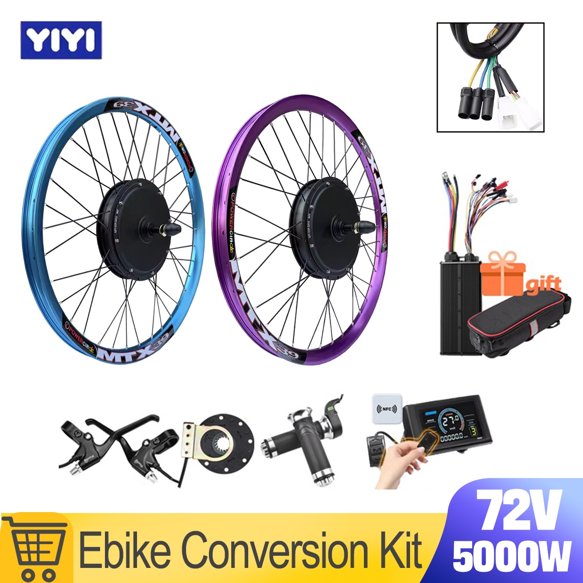 Ebike Conversion Kit 72V 3000W - Nouveau kit de conversion de vélo