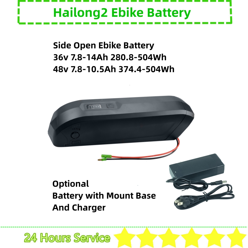Ebike Battery 48V 20Ah Hailong - Batterie Hailong Ouverte à 2 Côtés