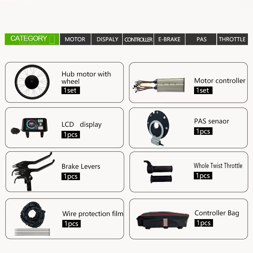 Kit de conversion de vélo élec - Ebike Conversion Kit 72V 3000W avis et prix