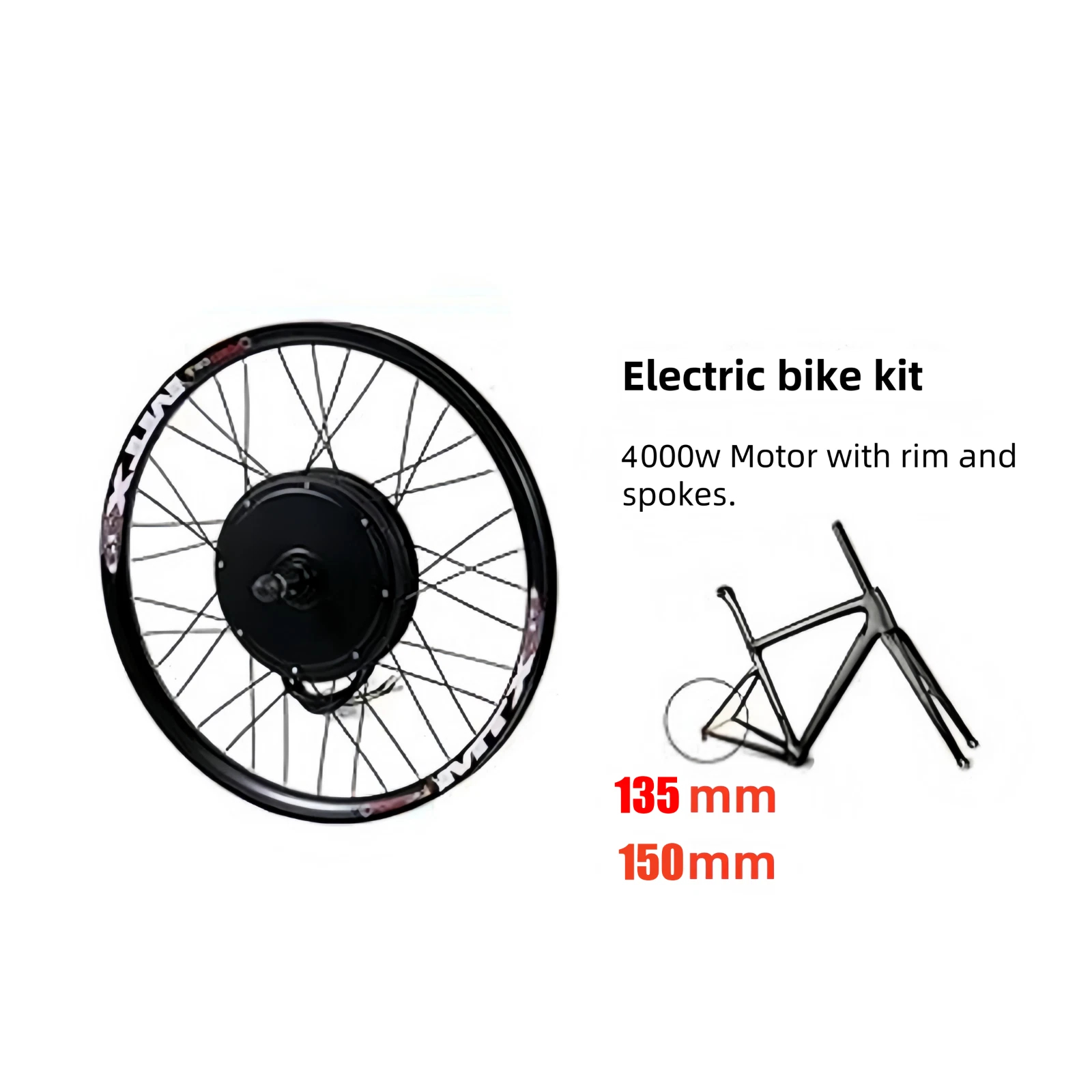 Roue arrière de vélo électriqu - 72V 5000W Hub Motor Kit avis et prix